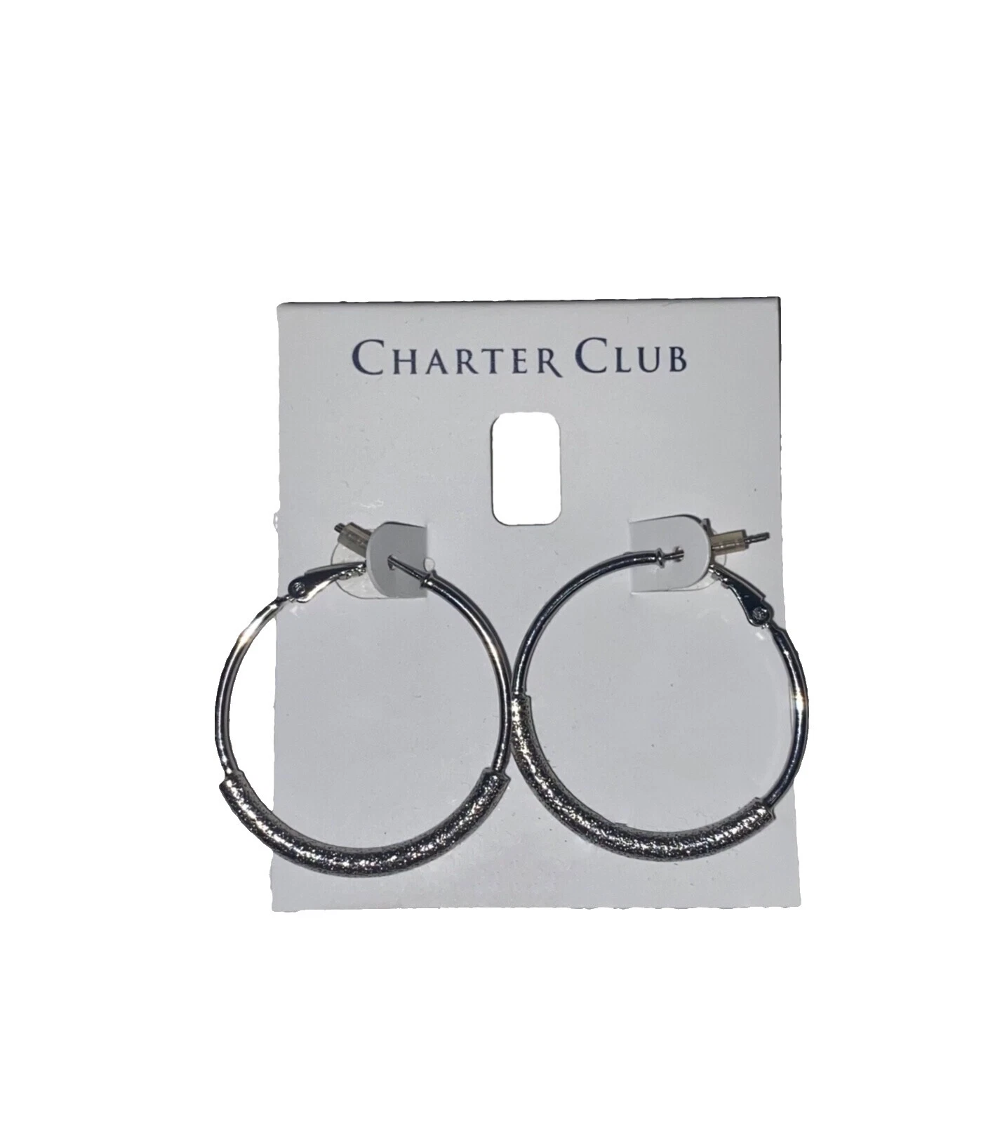 Brincos da moda de argola Charter Club