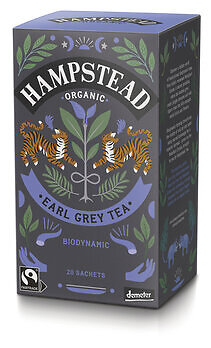 Hampstead Tea  3x Organic,  Demeter and Fairtrade Divine Earl Grey Black Tea 40g