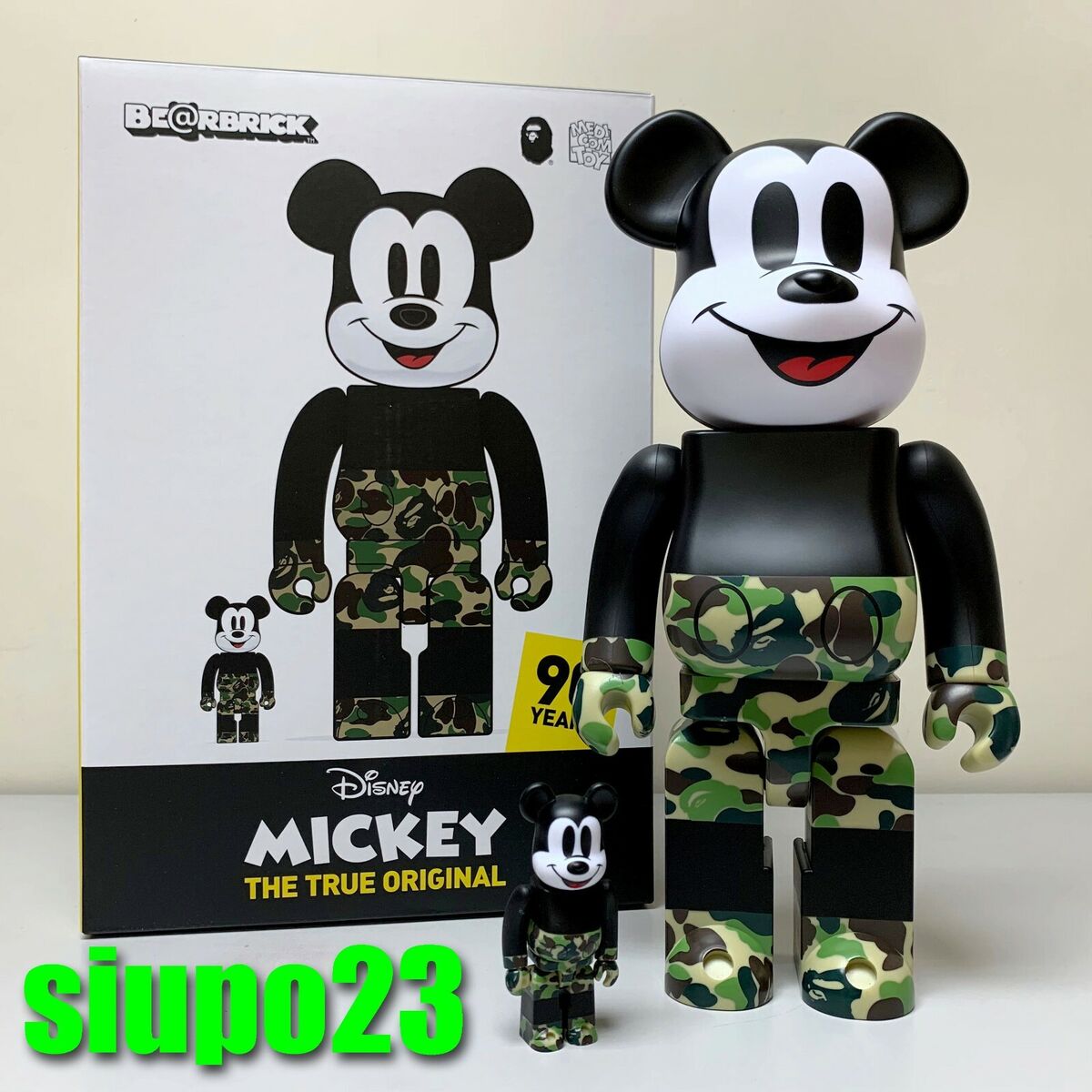 BE@RBRICK BAPE(R) MICKEY MOUSE MONOTONE Ver. 100%&400% ベア BE@RBRICK BAPE(R) MICKEY MOUSE MONOTONE Ver. 100%&400% ベア