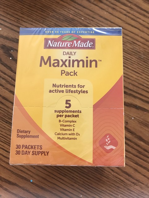 Nature Made Daily Maximin Pack Multivitamin and Mineral 6 ...