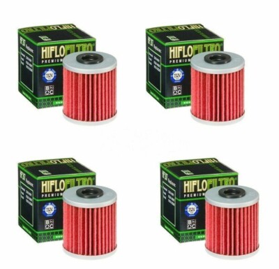 4 New HiFloFiltro Oil Filters Kawasaki KX250F KX 250 04-22 KX450F 450 06-23 RMZ