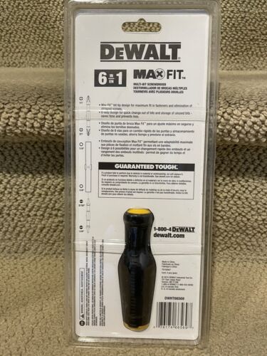 DEWALT MAX DWHT66569 Rubber/Steel Black Handheld FIT 6 in Multi-Bit Screwdriver - Picture 2 of 5