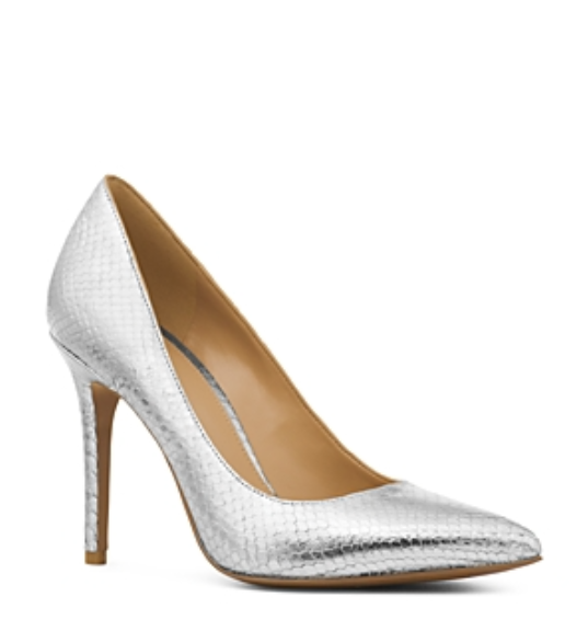 mk silver heels