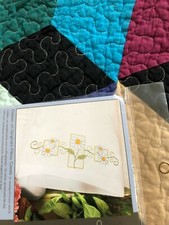 Dimensions 73363 Daisies on Gingham Stamped Cross stitch Embroidery Pillowcase