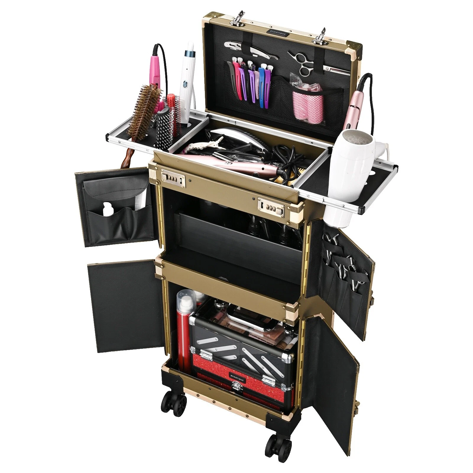 Brown casos de maquillaje rodante Salón de Belleza y Spa