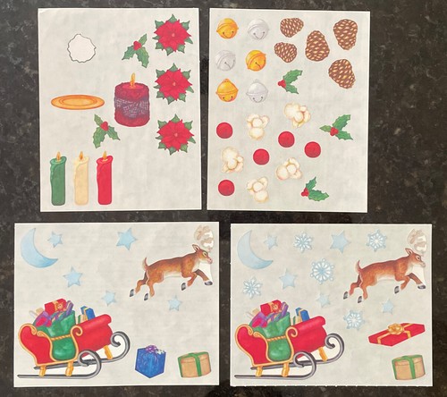 Lot of 4 Creative Memories Christmas Sticker Packs Tree Santa Holiday Plus Extra - Picture 5 of 5