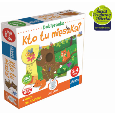 Kto tu mieszka? Polska Gra Planszowa Dla Dzieci Puzzle Dobieranie Granna