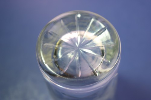 Cut Crystal 2 Glass Tumblers Crosshatch Fan Thumbprint 4 1/2 " Bohemia ? - Picture 7 of 10