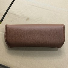 Authentic Ray-Ban Sunglasses Faux Leather Case ONLY Brown BR Genuine OEM Holder