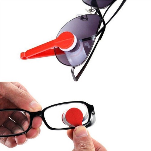 5X Mini Sunglasses Glasses Eyeglass Microfiber Cleaner Brush Cleaning Tool Wiper - Picture 12 of 12