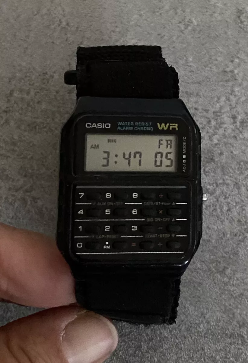 Mens Vintage KOREA DIGITAL Calculator-Watch CASIO (437) CA-53W Spirts Band eBay