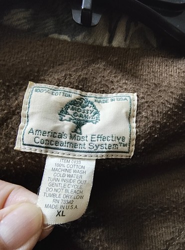 Vtg Mossy Oak Hunting Jacket Insulated Camo Tree XL Etched Button USA Made Clean - Picture 14 of 17