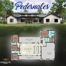 The Pedernales Barndominium - 4 Bedrooms / 3 Baths 2,973 SF Design Blueprints