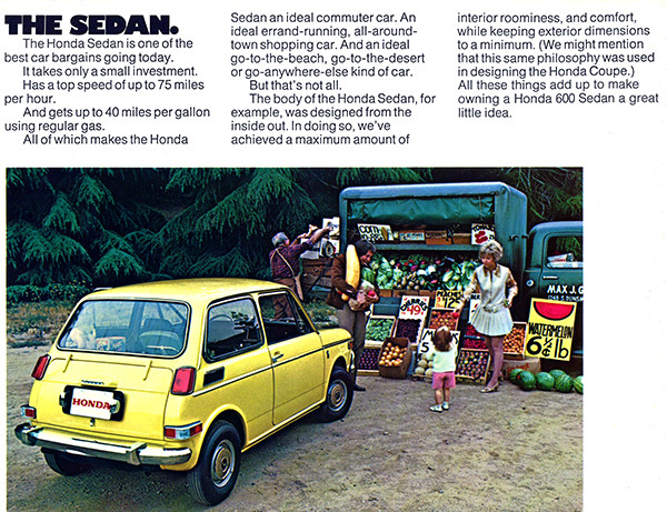1971 Honda N600 Sedan - Promotional Advertising Poster | eBay