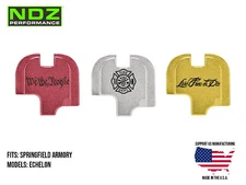 for Springfield Echelon Slide Cover Plate Aluminum 9mm Black Engraved Patriotic