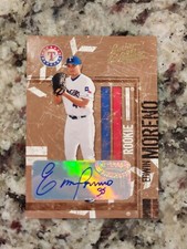 2004 Donruss Leather & Lumber /500 Edwin Moreno #159 Rookie Auto RC