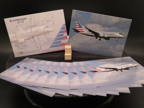 American Eagle ENVOY Trading Cards Embraer E175 - Set of 25 - FREE SHIPPING - Picture 5 of 7