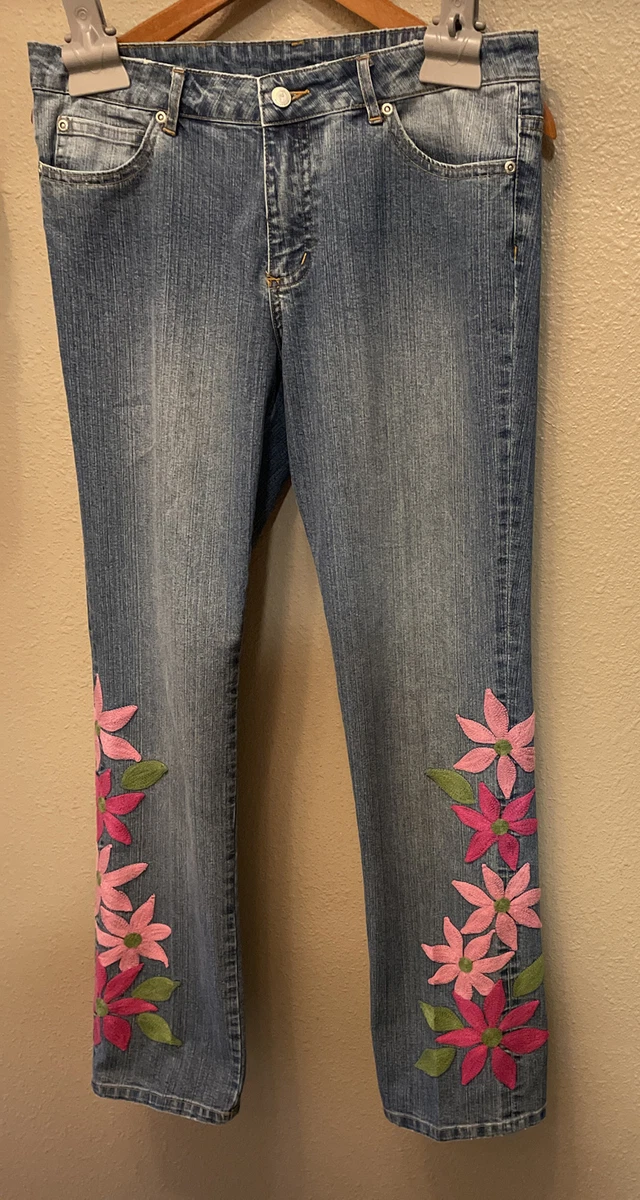 Lilly pulitzer embroidered jeans clearance