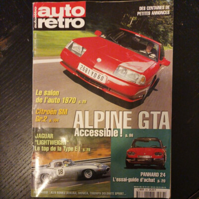 RETRO AUTO 236 ALPINE GTA PANHARD 24 Jaguar TYPE E Triumph DOLOMITE SPRINT