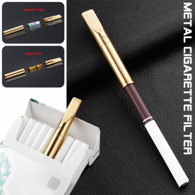Brass Metal Clean Type Filtering Cigarette Holder Smoke Tobacco Filter  Solid NEW