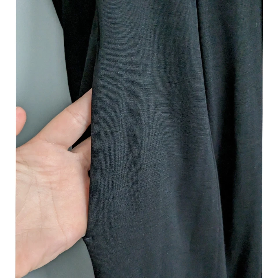 Maxi Vestido S' Max Mara Negro Tejido Ponte Cuello en V Negro Talla M Foto 4 de 4