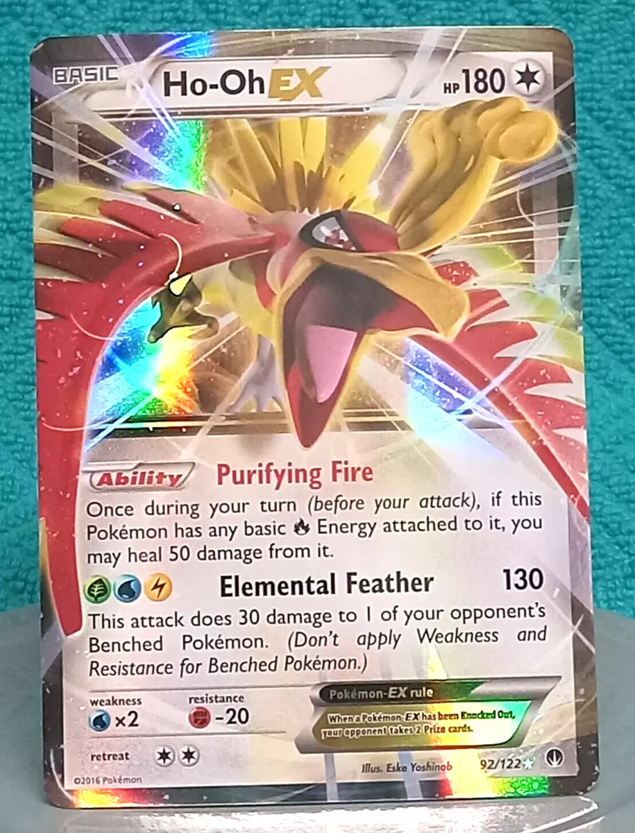 Ho-Oh EX 92/122 XY Breakpoint Rare Holo Pokemon Card Near Mint