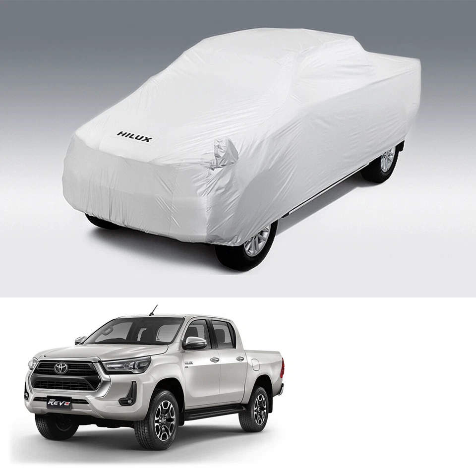 Fits Toyota Hilux Revo Prerunner 4 Doors 2021 22 Full Car Cover Polyester 100% - Image 3 of 4