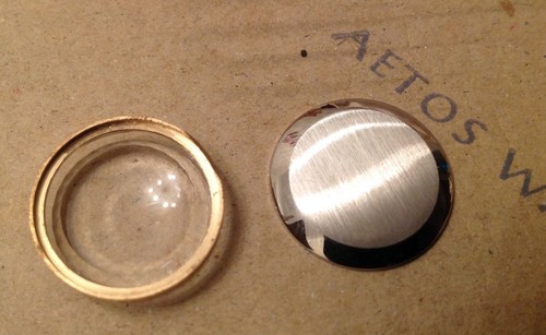 Vintage Uhrengehäuse Aetos goldfarben Fond Acier Inoxydable Nos New Old Stock 19mm - Bild 4 von 7