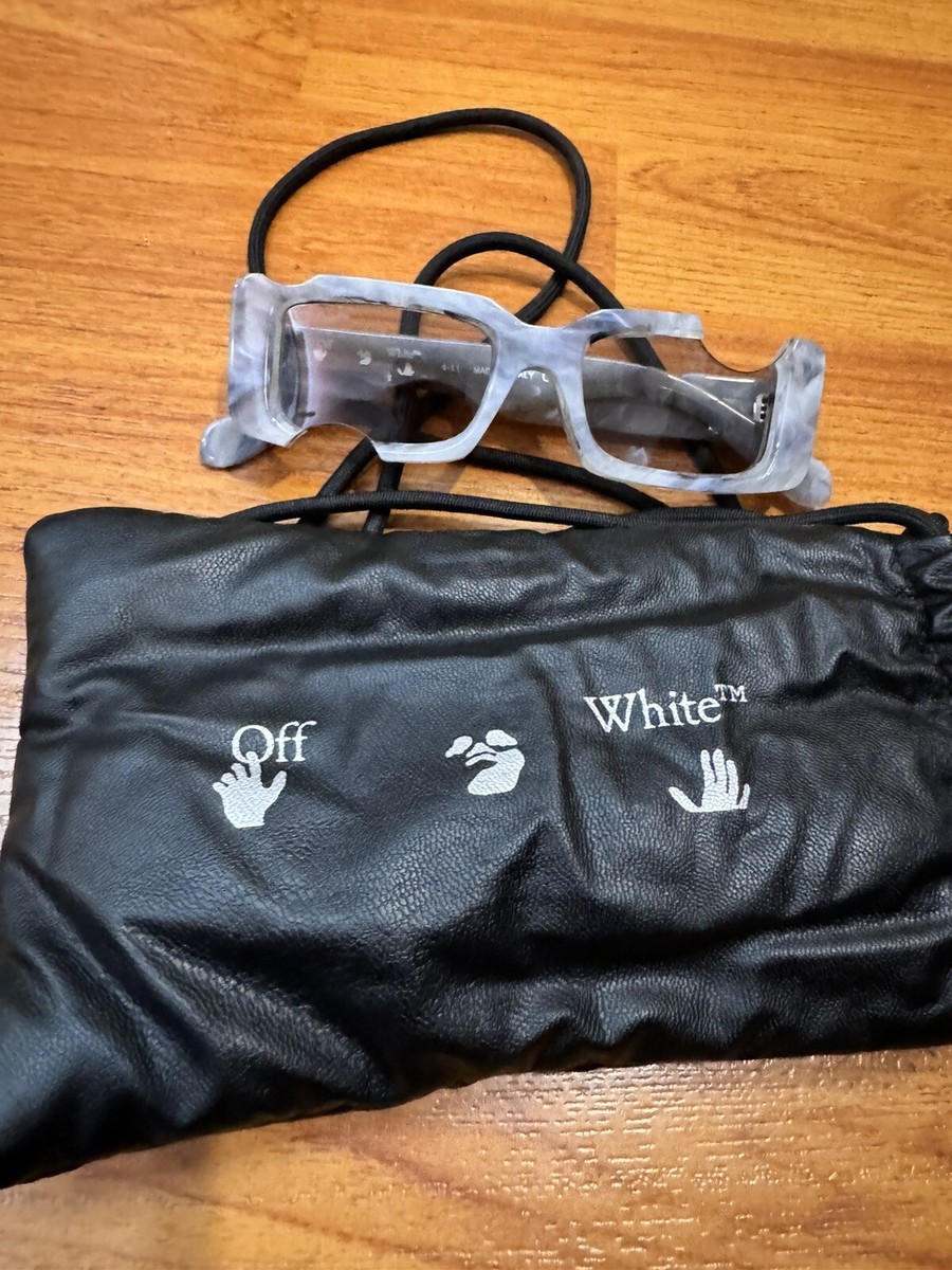 Off-White Virgil Sunglasses Marble Frame Light Grey Lenses