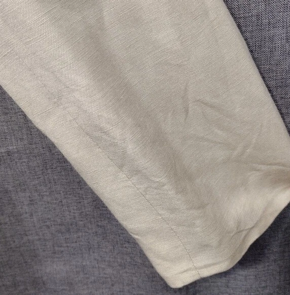 Blazer feminino Ellen Tracy mistura de linho 8 creme escritório carreira minimalista negócios - Imagem 3 de 4