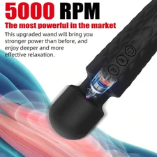 Handheld Massager 20 Speed Wand Vibrating Massage Magic Full Body Therapy Motor