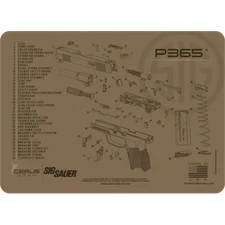 For Sig Sauer P365 P 365 Cerus Gear PREMIUM Armorers BenchCleaning Mat FDE