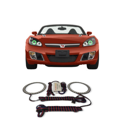 Bright Green Angel Eye Headlight Halo kit for Saturn Sky 07-10