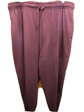 WOMENS CAROLINA COLOURS PLUS STRETCH WAIST DRAW STRING PLUM PANTS 