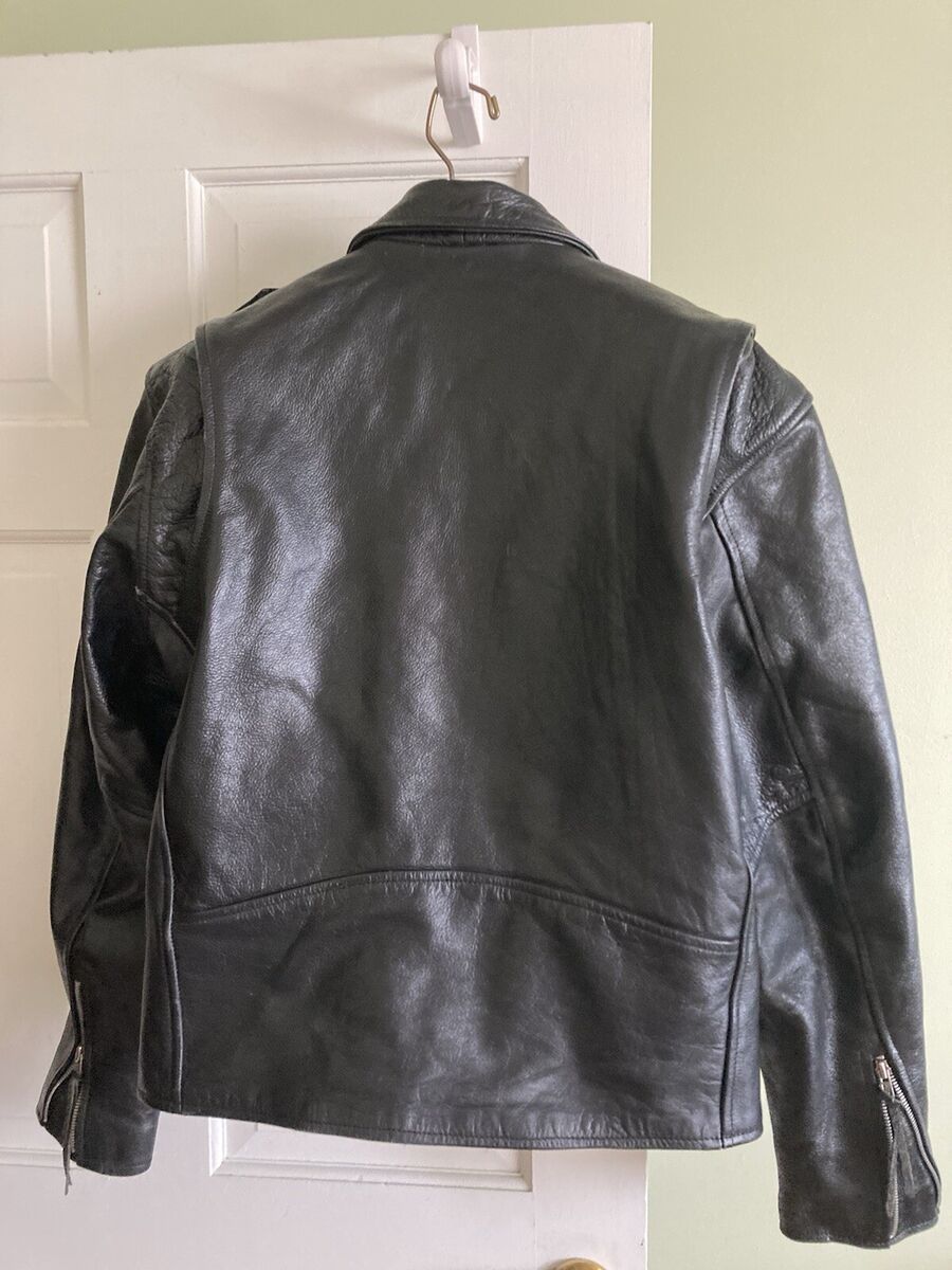 Vintage 80s Black Genuine Echtes Leather Biker Motorcycle Vintage 80s Black Genuine Echtes Leather Biker Motorcycle