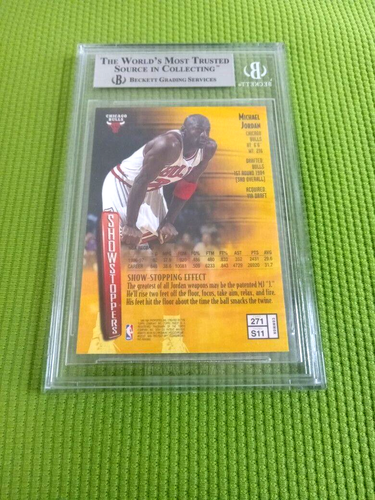Mint Graded 9 MICHAEL JORDAN Basketball Card 1997-98 Finest Showstopper #271 - Picture 3 of 3