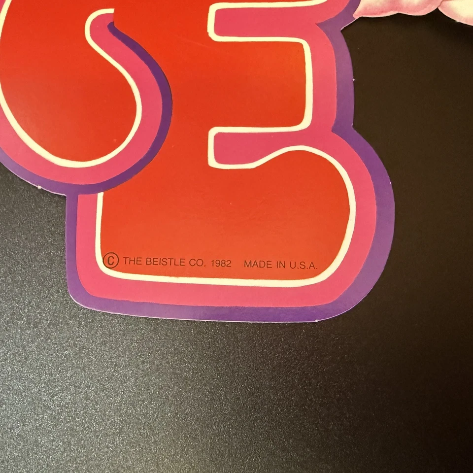 Tarjeta de colección 1982 Beistle Be My Valentine 25 pies pancarta animales día del corazón Foto 3 de 4