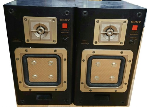 SONY APM-20AV 2-Way Speakers Pair Shielded Vintage Japan