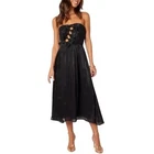 Petal and Pup Womens  Dress Size XL Black Cutout Bow Bodice Mia Strapless New