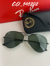 Ray-Ban Aviator RB3026 Gunmetal Sunglasses Green G-15 Lens 62mm