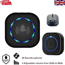 Wireless Door Bells Waterproof 1000ft Long Range Plug in Home Cordless Doorbell