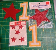 Vintage  70's Star and #1 Deadstock patches lot of 5 NOS
