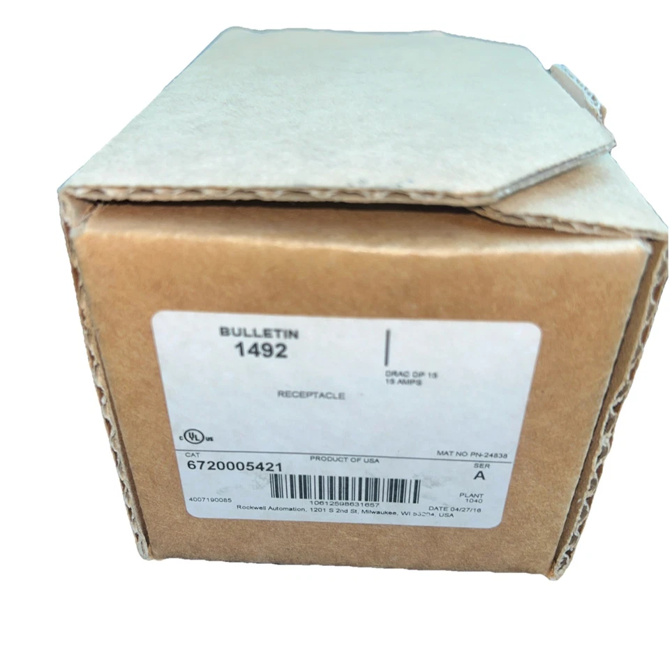 WEIDMULLER 6720005421 SER A RECEPTACLE 15A 125V 50/60HZ. NEW! FREE SHIPPING! - Image 2 of 4