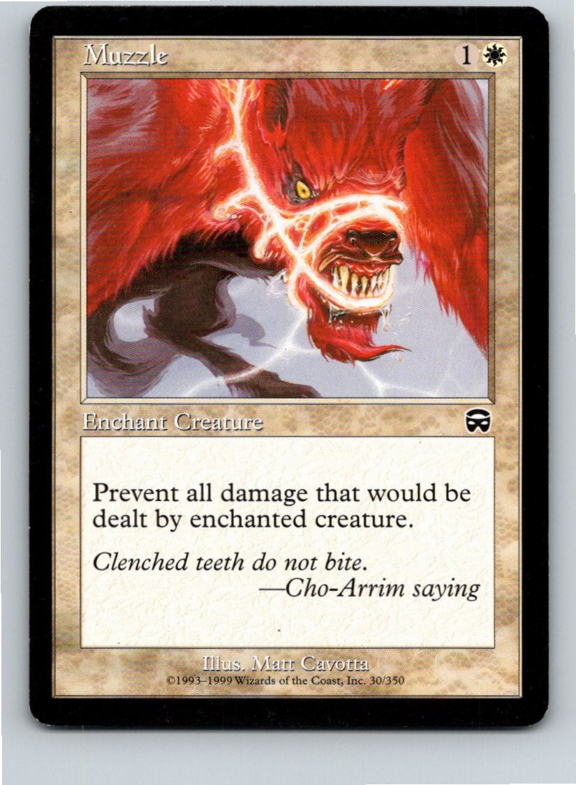 Magic the Gathering Muzzle Mercadian Masques MTG Free Shipping!