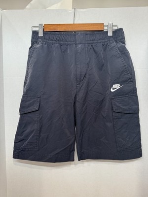 Nike Club Woven Shorts Mens M Cargo Utility Black Embroidered Swoosh
