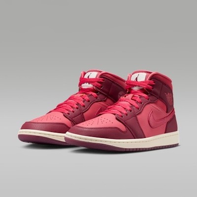 Nike Air Jordan 1 Mid SE WMNS Red Ivory IB7018-600 Women's Size US 5 - 12
