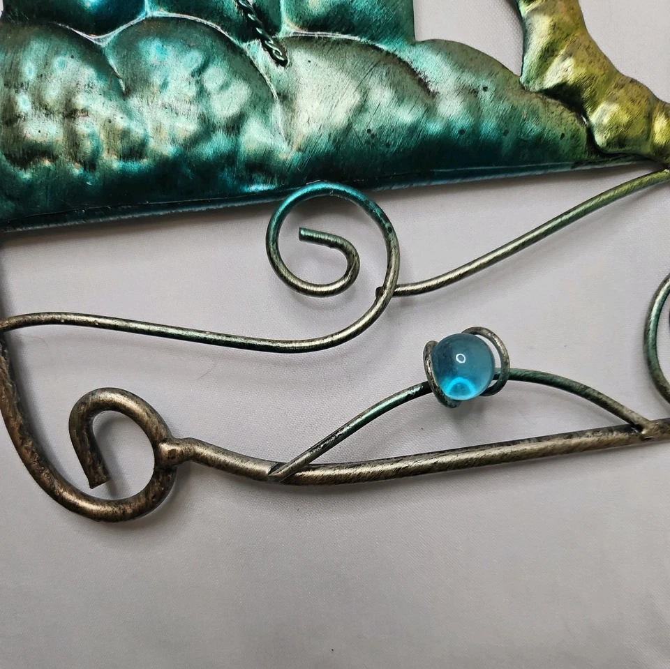 欢迎彩色玻璃金属门衣架海马鹈鹕日落海洋 — 第 4/4 张图片