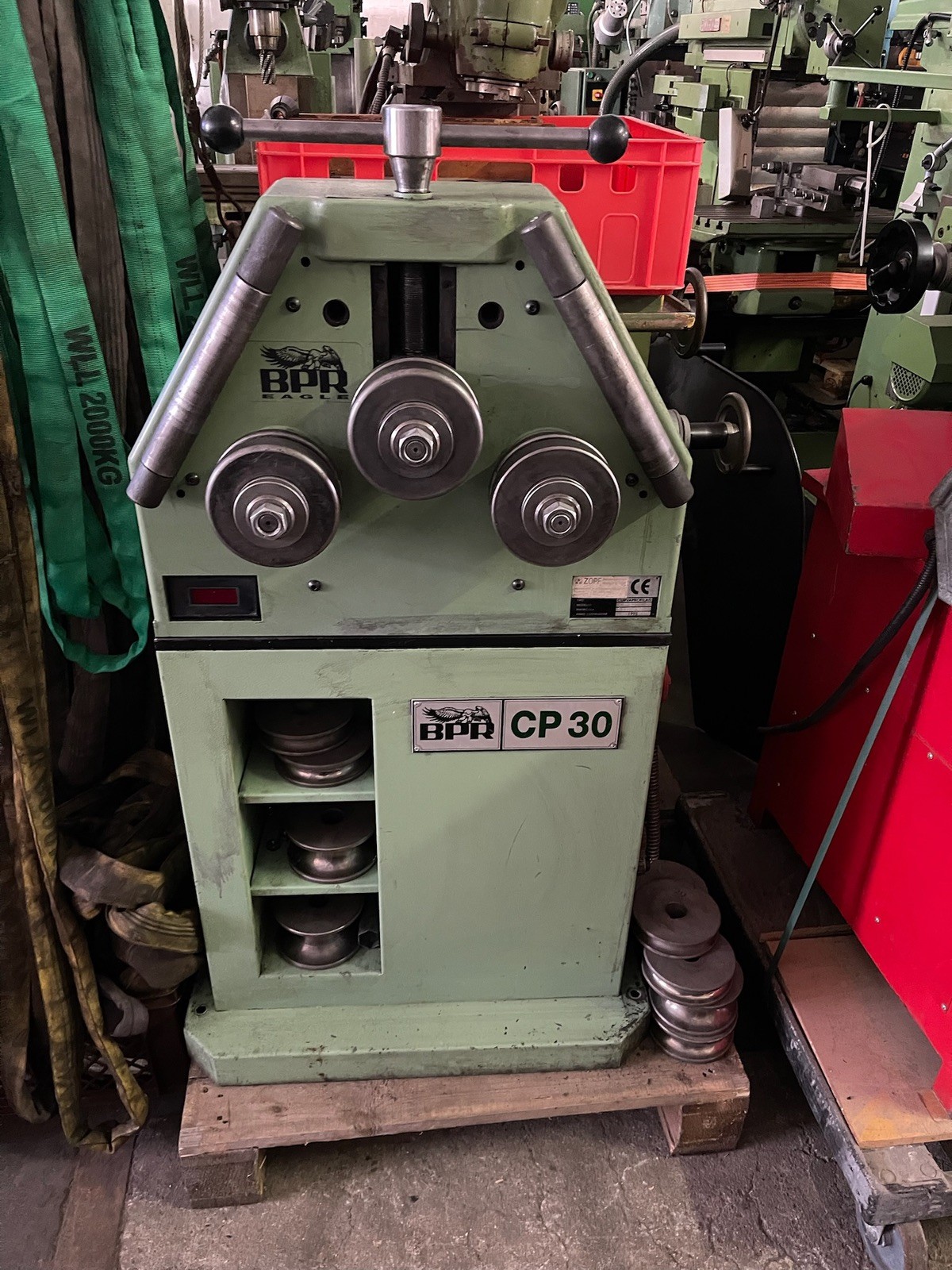 ZOPF / BPR CP 30 – 3-Walzen-Universalbiegemaschine  + 7 Walzensätze