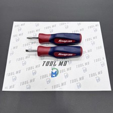 Snap-on Tools USA Used RED WHITE & BLUE Hard Grip STUBBY Screwdrivers SHDP22IRA