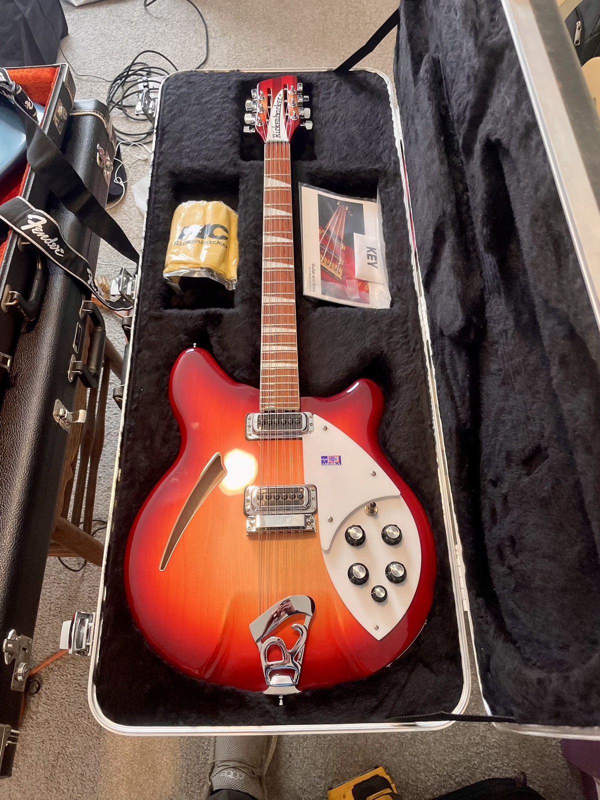 2011 Rickenbacker 360/12 Fire Glo With Orig. Locking Case, & Candy. Near Mint